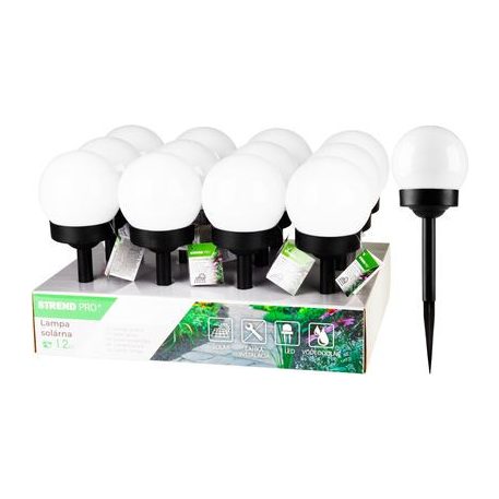 Napelemes Kerti LED Lámpa Sun 10x34 cm, 1 LED, 1xAAA (12 db)