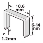 Sp+ Premium Tűzőgép Kapocs J910, 10 mm, 1,2x10,6 mm, 1000 db