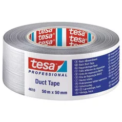 tesa BASIC szalag, ezüst, textiles, 50 mm, L-50 m