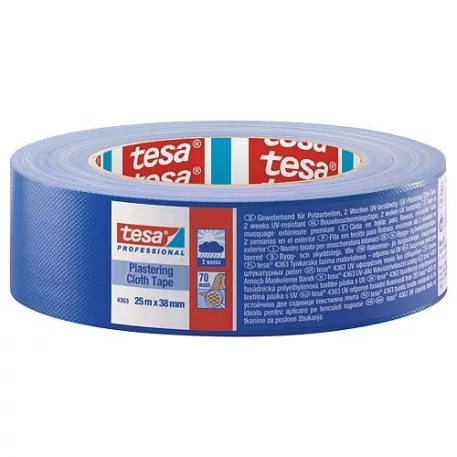 tesa PRO Plastering szalag, vakolatra, textiles, kék, UV, 38 mm, L-25 m