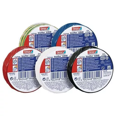 Tesa Pro Tesaflex, Elektromos Szigetelőszalag, SPVC, 19 mm, Fekete, L-20 m