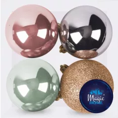 Gömbök Magichome Xd499, 4 db, 10 cm, Mix, Karácsonyfára