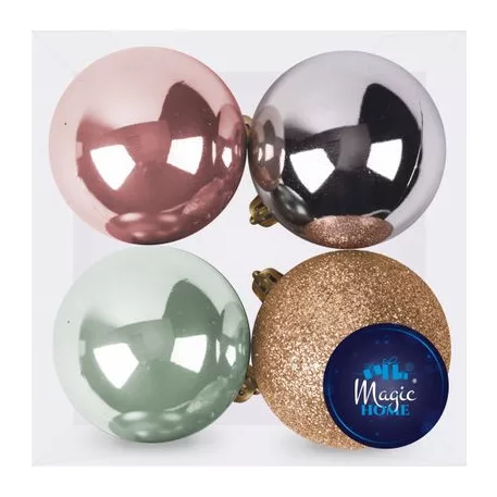 Gömbök Magichome Xd499, 4 db, 10 cm, Mix, Karácsonyfára
