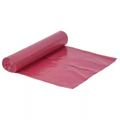   Szemeteszsák Ldpe 070x110x0,050 cm, Piros, 15 db, 120 L, Ujrahasznosítható