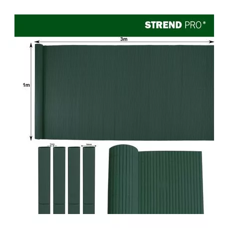 Kerítés Ence Df13, PVC 1000 mm, L-3 m, Zöld, 1300g/m2, UV