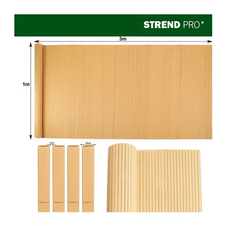 Kerítés Ence Df13, PVC 1000 mm, L-3 m, Bambusz, 1300g/m2, UV