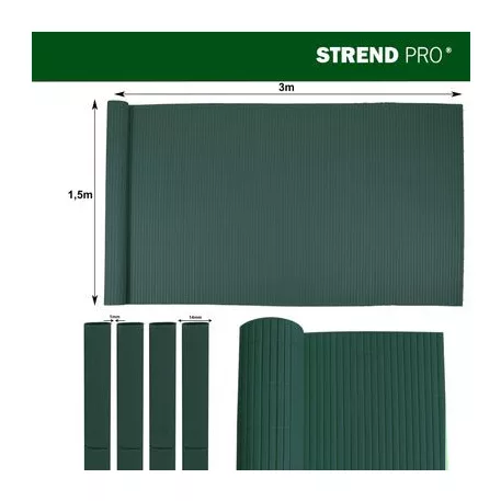 Kerítés Ence Df13, PVC 1500 mm, L-3 m, Zöld, 1300g/m2, UV