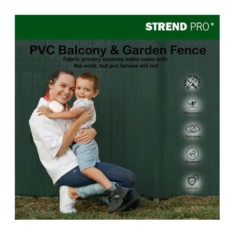 Kerítés Ence Df13, PVC 1500 mm, L-3 m, Zöld, 1300g/m2, UV