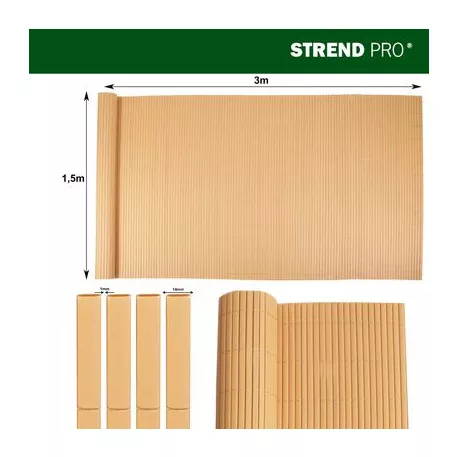 Kerítés Ence Df13, PVC 1500 mm, L-3 m, Bambusz, 1300g/m2, UV