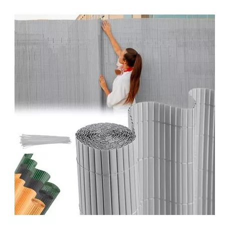 Kerítés Ence Df13, PVC 1500 mm, L-3 m, Szürke, 1300g/m2, UV
