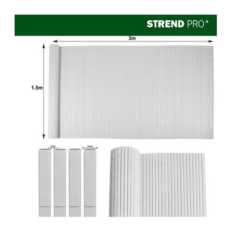 Kerítés Ence Df13, PVC 1500 mm, L-3 m, Szürke, 1300g/m2, UV