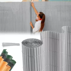 Kerítés, PVC, 2000 mm, L-3 m, Szürke, 1300g /m2, UV