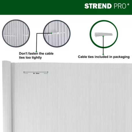 Kerítés, PVC, 2000 mm, L-3 m, Szürke, 1300g /m2, UV