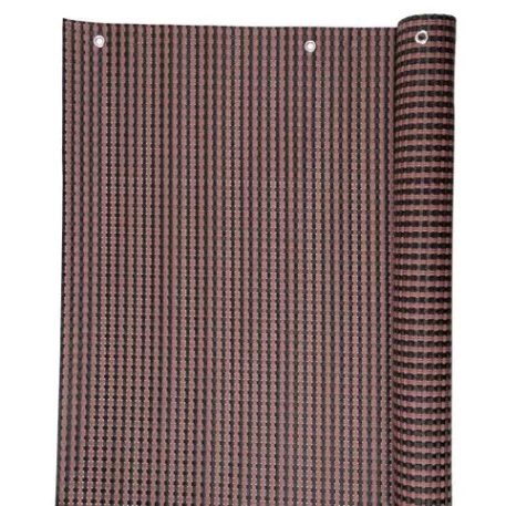 Erkély takaró, Árnyékoló, belátásgátló 77 0,9x3 m, UV, 800 g/m2, Barna-Fekete