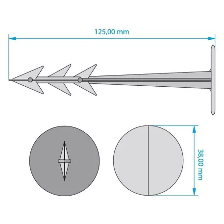 Földbe Szúrható Cövek Gardenpeg 100/25 mm, Pack. 50 pcs