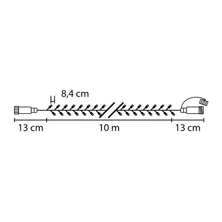 Égősor Multi-Connect Star Line 10 m 120L LED, 230 V, Külső, Multicolor, Forrás Nélkül