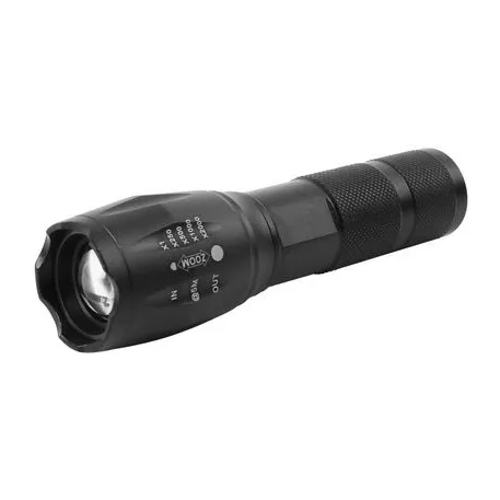 Lamp Strend Pro zseblámpa FL001, T6 150 lm, Alu, 2200 mAh, hordozható töltő zoom, USB töltés