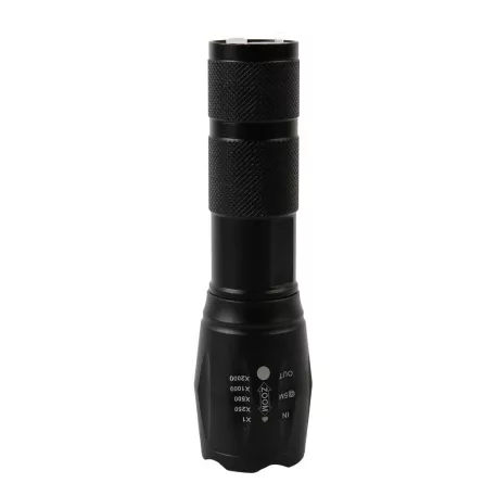 Lamp Strend Pro zseblámpa FL001, T6 150 lm, Alu, 2200 mAh, hordozható töltő zoom, USB töltés