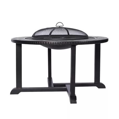 Tűzrakóhely Strend Pro Grill, fém, 4 szék, 105 x 75 cm