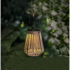   Strend Pro Garden napelemes lámpa, felfüggeszthető, rattan 12 x 12 x 24 cm
