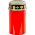 Gyertya MagicHome TG-10, LED gyertyával, sírhoz, piros, 12 cm, csomag része 2xAA