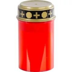   Gyertya MagicHome TG-10, LED gyertyával, sírhoz, piros, 12 cm, csomag része 2xAA