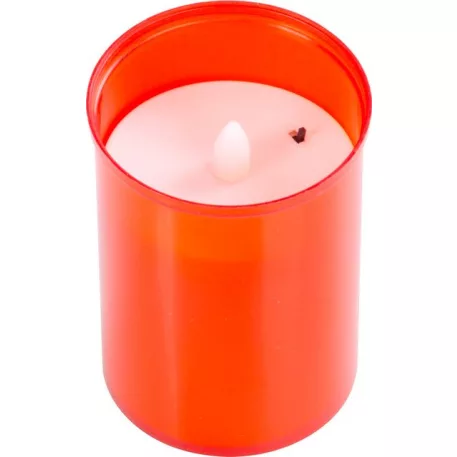 Gyertya MagicHome TG-10, LED gyertyával, sírhoz, piros, 12 cm, csomag része 2xAA