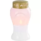 Gyertya MagicHome TG-26, LED gyertyával, sírhoz, fehér, 10x17 cm, csomag része 2xAA