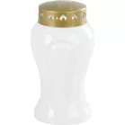Gyertya MagicHome TG-26, LED gyertyával, sírhoz, fehér, 10x17 cm, csomag része 2xAA