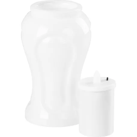 Gyertya MagicHome TG-26, LED gyertyával, sírhoz, fehér, 10x17 cm, csomag része 2xAA