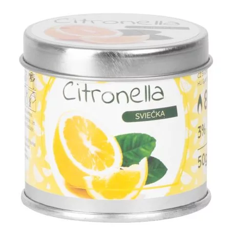 Citronella gyertya 50 g,  55 x 55 mm