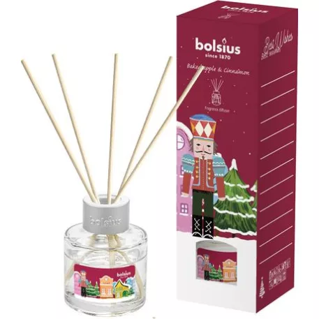 Bolsius Diótörő diffuzor, sült alma, fahéj, 30 ml