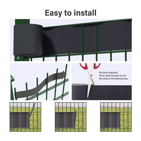 Szalag Strend Pro EUROSTANDARD LIGHT, 190 mm, L-35 m, árnyékoló, antracit, fedő, kerítés panelekhez,