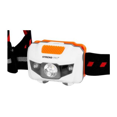 Strend Pro Headlight HEM-003 zseblámpa, LED+pirosLED, 60 lm, 3x AAA