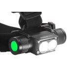 Strend Pro Headlight H4016 zseblámpa, 2x XPG, 500 lm, 2000 mAh, USB töltés, vízálló