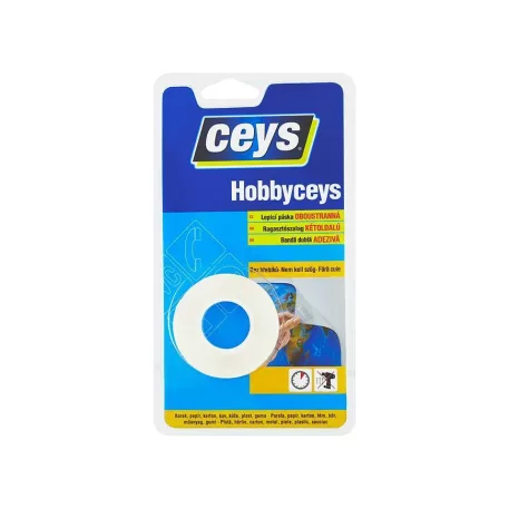  Ceys Hobbyceys, kétoldalú ragasztó, 2 mx 15 mm