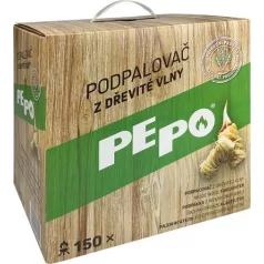   Gyújtó PE-PO® fagyapot, 150 db, gyújtó grillhez, kandallókhoz, tüzekhez