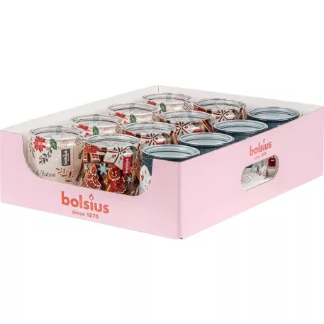 Bolsius Fragranced Glass illatosított gyertya, 82/68 mm