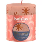 Bolsius gyertya rusztikus, hengeres, karácsonyi, krémes karamell, 80/68 mm