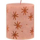 Bolsius gyertya rusztikus, hengeres, karácsonyi, krémes karamell, 80/68 mm