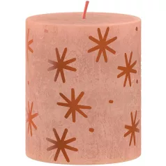   Bolsius gyertya rusztikus, hengeres, karácsonyi, krémes karamell, 80/68 mm