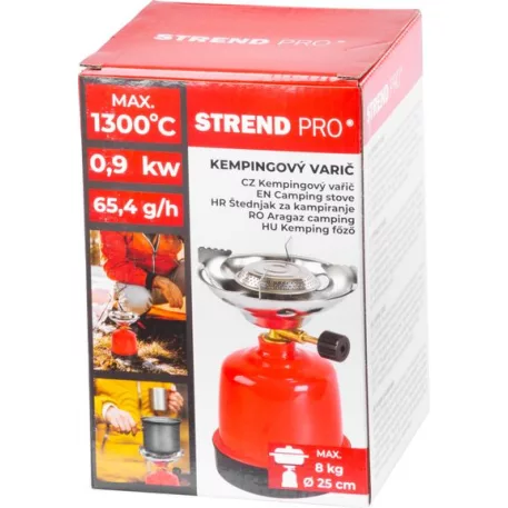 Főző Strend Pro 1002B, patronos, kempingezéshez