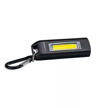 Strend Pro kulcstartó lámpa karabinerrel, 75 lm, USB töltés
