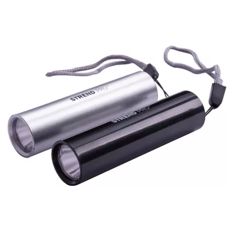Strend Pro zseblámpa NX1051, 50 lm, USB töltés, fekete/fehér, 77x19 mm, eladó doboz 24 db