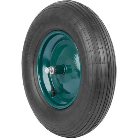 Kerék talicskához Strend Pro Premium Fortis BLACK felfújható, pótalkatrész, tengellyel