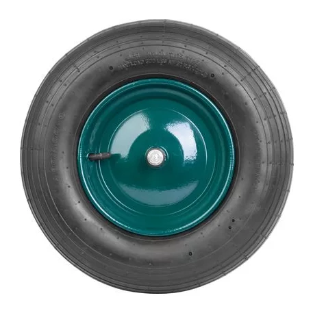 Kerék talicskához Strend Pro Premium Fortis BLACK felfújható, pótalkatrész, tengellyel