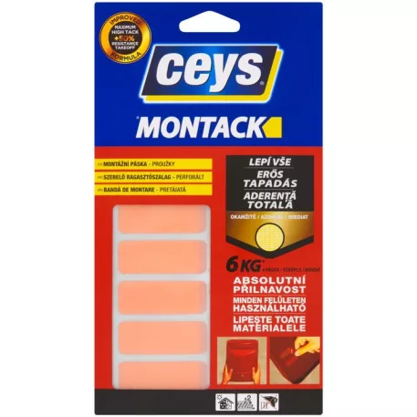 Ceys MONTACK Két oldalú ragasztó szalag,10 db