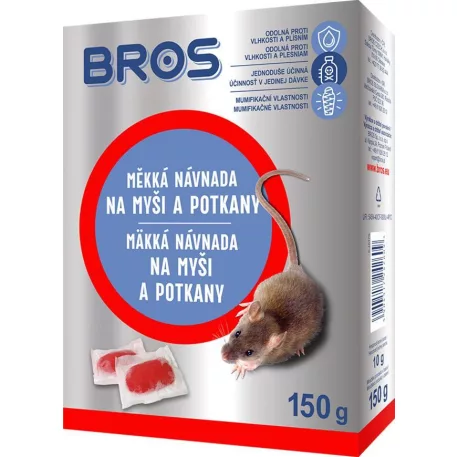 Bros csali egereknek és patkányoknak, puha, 150g