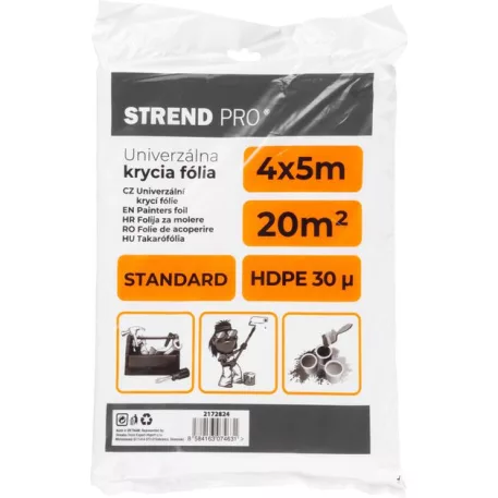 Takarófólia Strend Pro Standard, festés, 4x5 m, 30µ, burkolat