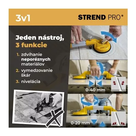 Üvegtábla emelő Strend Pro, 2-kupolás